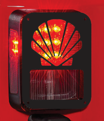 shell tail light cover pair