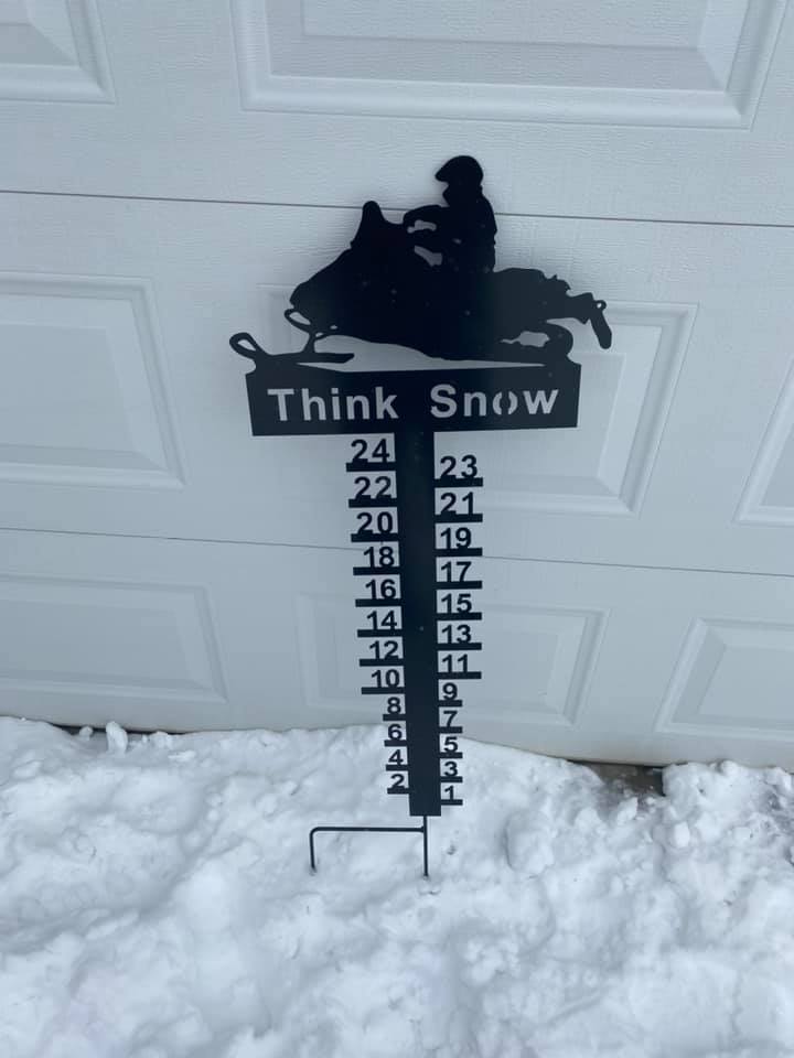 Snowmobile Snow Measuring Yard stake powder coated