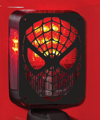 spiderman large face tail light cover pair