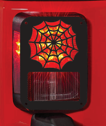 spider web tail light cover pair