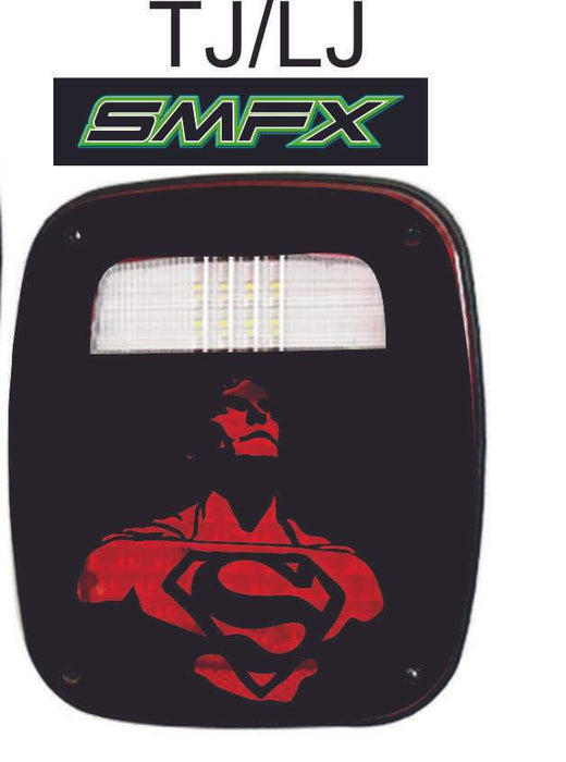 superman tail light cover pair