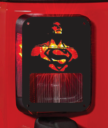 superman tail light cover pair