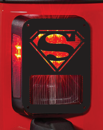 superman tail light cover pair