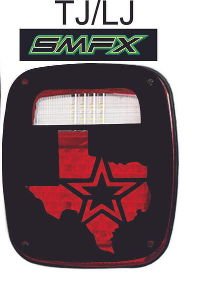 texas star tail light cover pair