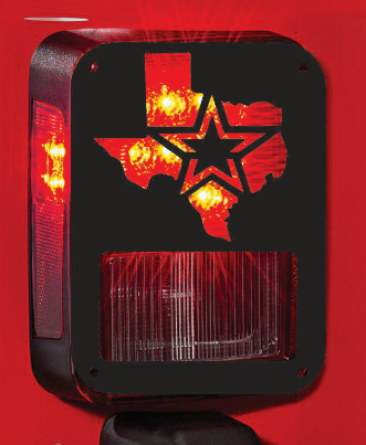 texas star tail light cover pair