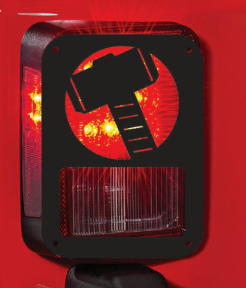 thor hammer tail light cover pair
