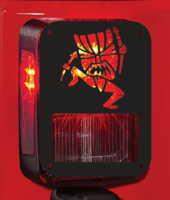 tiki tail light cover pair