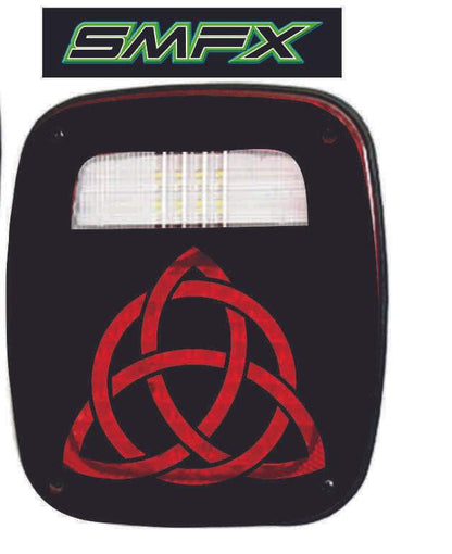 trinity knot tail light cover pair