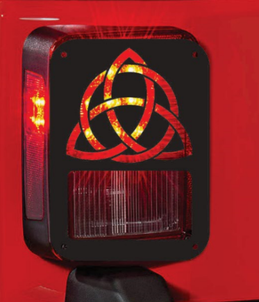 trinity knot tail light cover pair