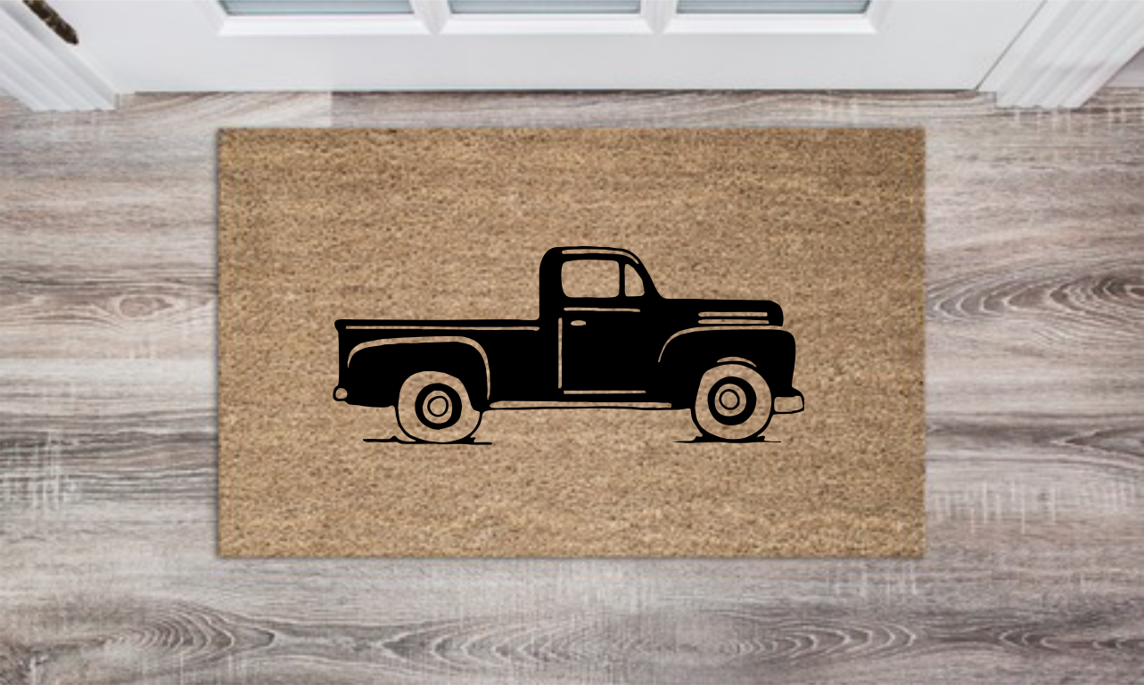 Truck Personalized Doormat Custom Doormat Wedding Gift Housewarming Gift Closing Gift Welcome Doormat Front Door Mat Farmhouse Decor