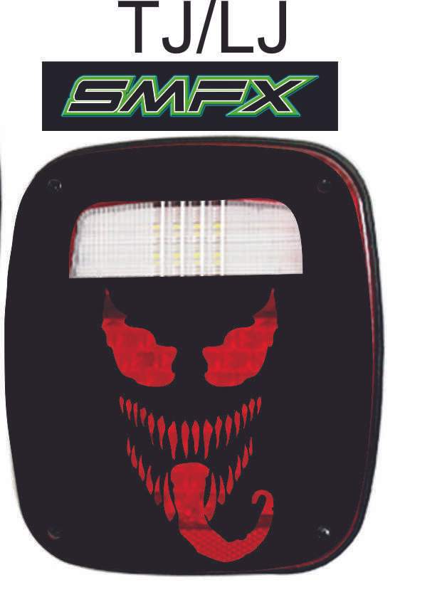 venom tail light cover pair