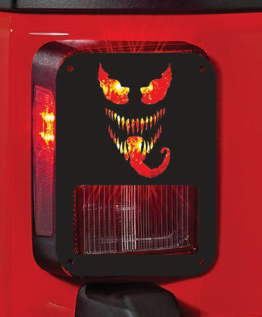 venom tail light cover pair