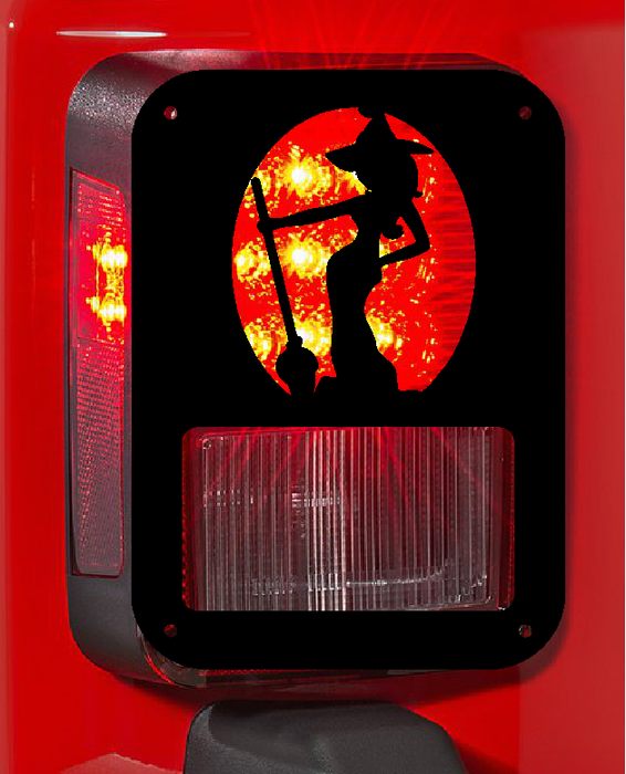 Witch tail light cover pair