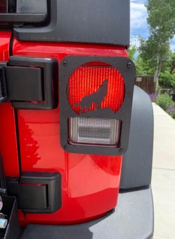 wolf tail light cover pair