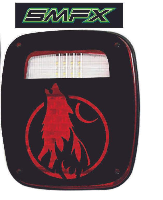 wolf  tail light cover pair