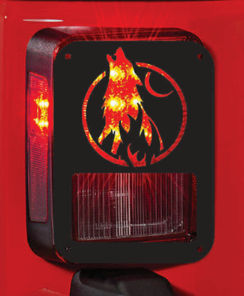 wolf  tail light cover pair