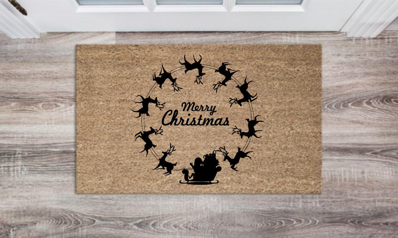 Merry CHristmas Personalized Doormat Custom Doormat Wedding Gift Housewarming Gift Closing Gift Welcome Doormat Front Door Mat Farmhouse Decor