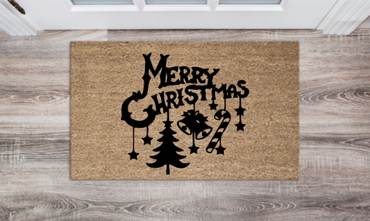 Merry CHristmas Personalized Doormat Custom Doormat Wedding Gift Housewarming Gift Closing Gift Welcome Doormat Front Door Mat Farmhouse Decor