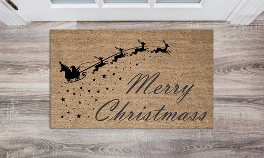 Santa Merry Christmas Personalized Doormat Custom Doormat Wedding Gift Housewarming Gift Closing Gift Welcome Doormat Front Door Mat Farmhouse Decor