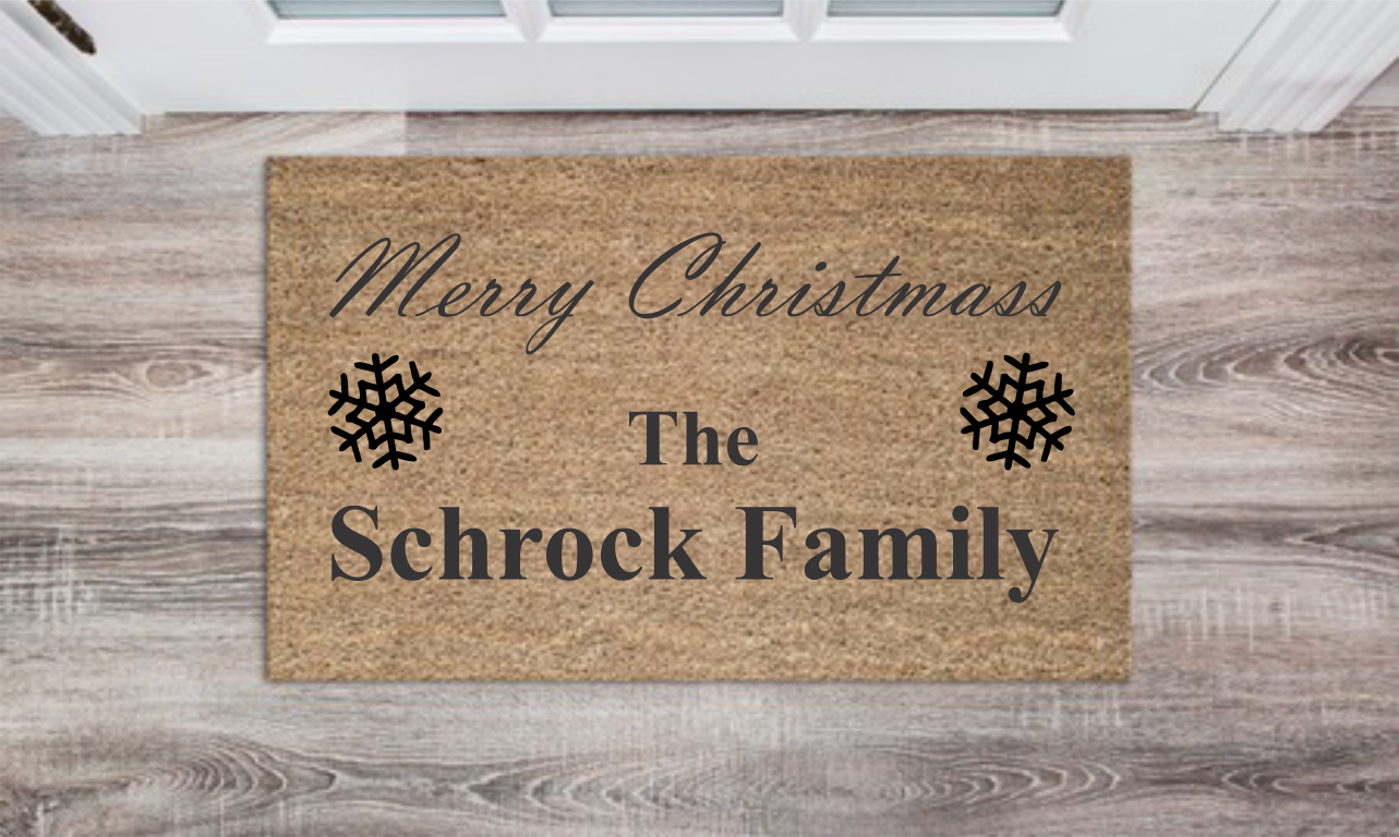 Family Monogram Personalized Doormat Custom Doormat Wedding Gift Housewarming Gift Closing Gift Welcome Doormat Front Door Mat Farmhouse Decor