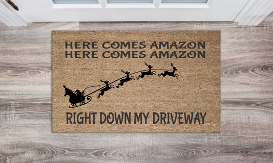 Here comes Amazon Personalized Doormat Custom Doormat Wedding Gift Housewarming Gift Closing Gift Welcome Doormat Front Door Mat Farmhouse Decor