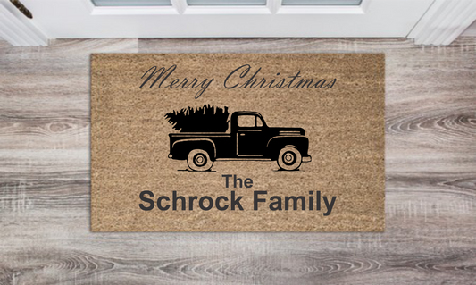 Merry Christmas monogram Personalized Doormat Custom Doormat Wedding Gift Housewarming Gift Closing Gift Welcome Doormat Front Door Mat Farmhouse Decor